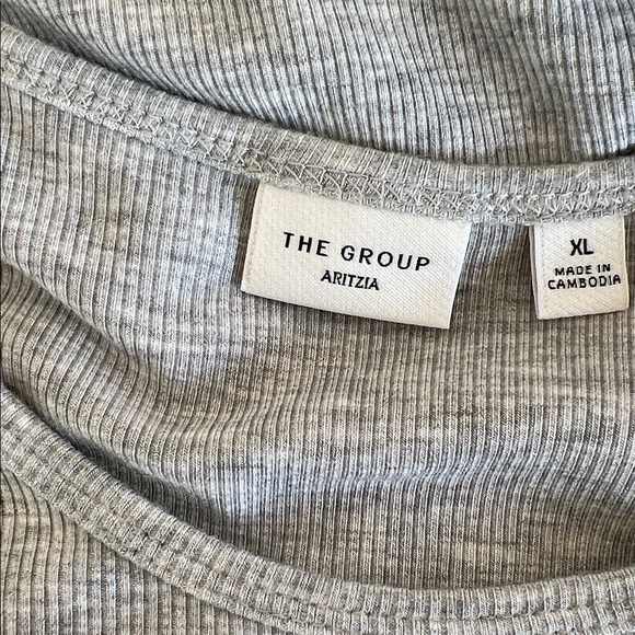 ARITZIA THE GROUP LUXE LOUNGE TEMPTATION SHORT-SLEEVE RIBBED MAXI DRESS EUC - Picture 11 of 13